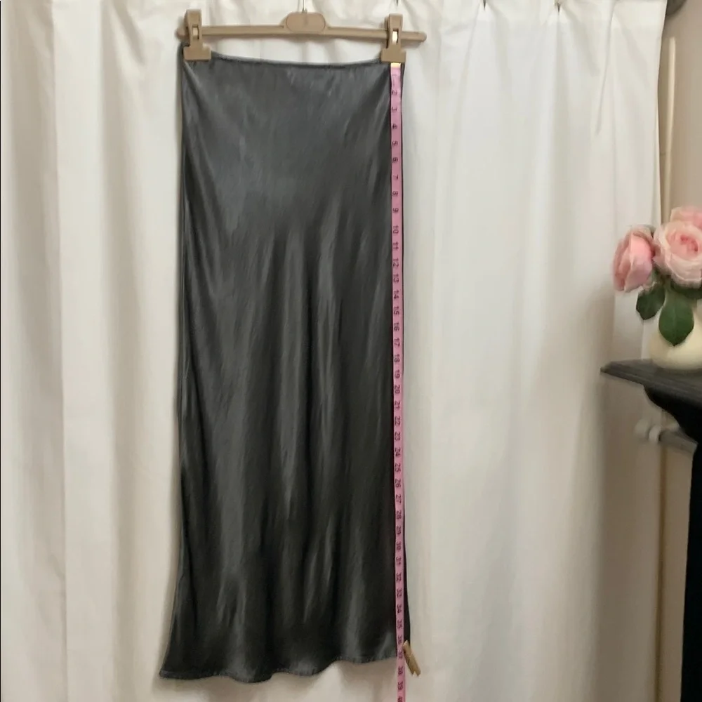 Elegant Satin Midi Maxi Skirt